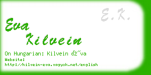 eva kilvein business card